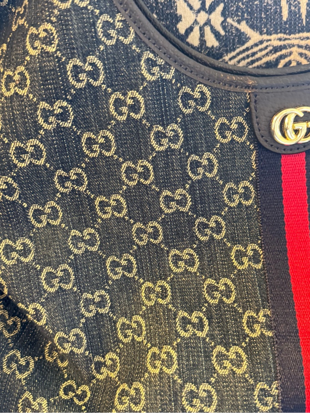 Designer like Monogram Messenger Bag in Navy with Red-Blue worn maybe 3 times - Picture 2 of 13
